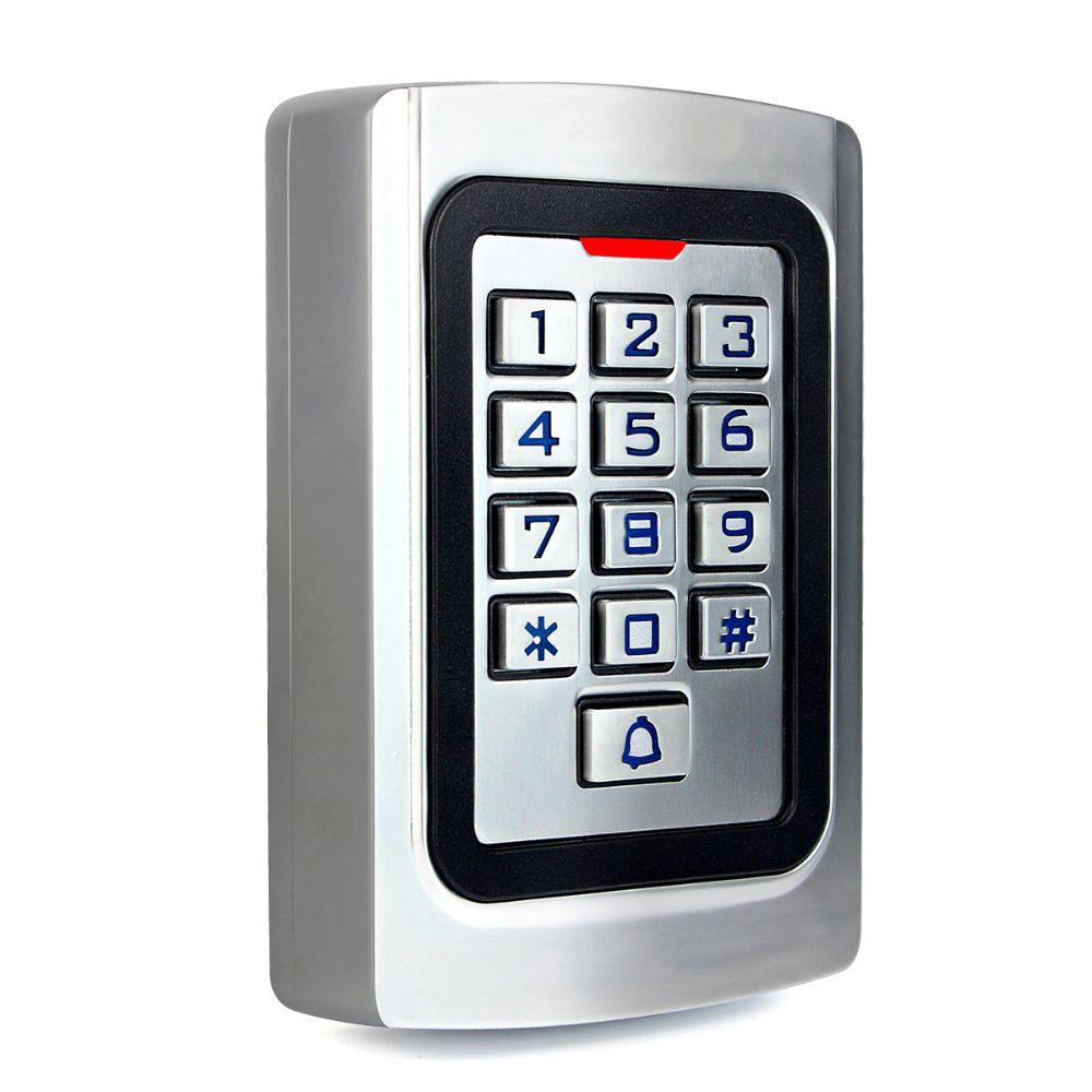 Retekess K10EM-W Digicode Clavier à Code Métal IP68 Contrôle d'Accès PIN 125KHz RFID Étanche Rétro-Éclairé Wiegand 26 Anti-Effraction pour Boutique Appartement Entreprise