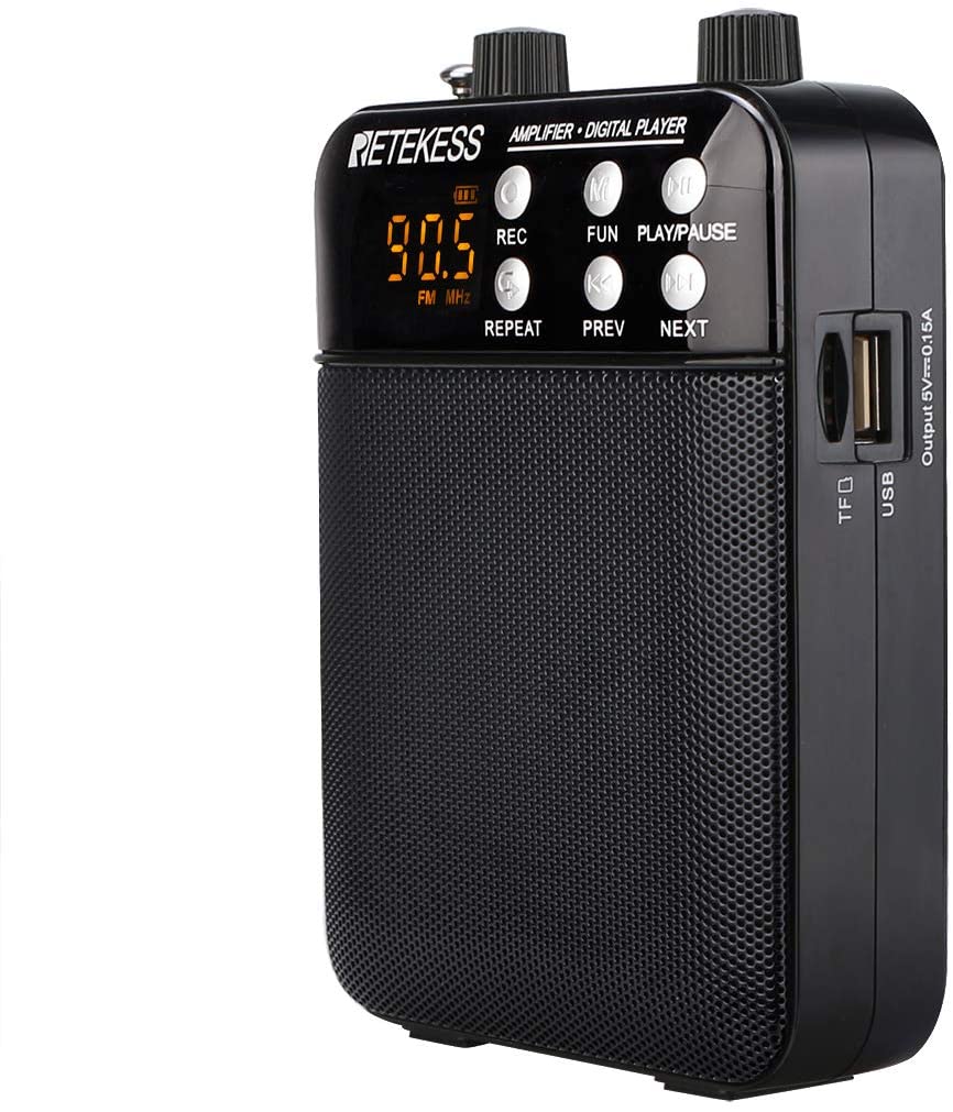 Coffret multi-outils GENERIQUE Amplificateur vocal portable avec microphone  et ceinture bluetooth personnel - noir