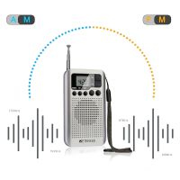 Retekess TR106 Mini Radio Portable, AM FM Radio de Poche, avec Minuterie de  Sommeil, Timing Boot, Bouton de Verrouillage, Petite Radio Haut-Parleur  Intégré, 3.5mm Prise Casque (Argent)