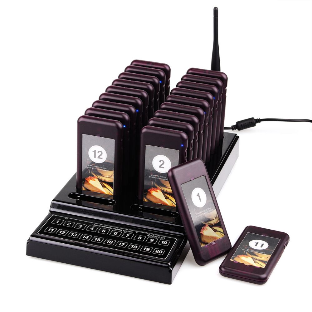 Système d'appel sans fil SU669S restaurant 10 Récepteurs Bipeur client