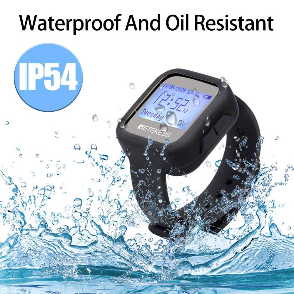 Retekess TD106 Système de Pager sans Fil Récepteur de Montre pour Hôpital Restaurant