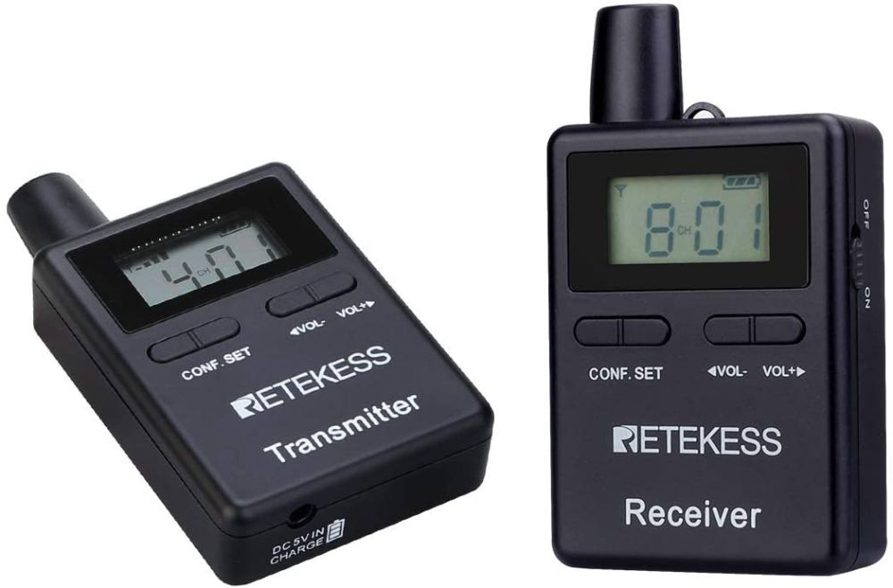 Retekess TT109 2.4GHz Système de Guide Touristique sans Fil 50 Canaux Système de Guide Touristique 