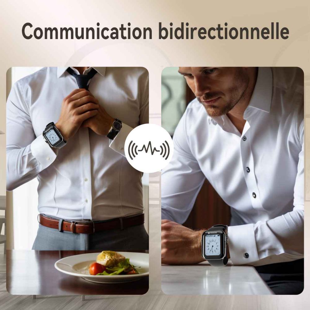 Retekess Système d'Appel sans fil pour Restaurant TD113 Récepteur de Montre étanche IP67 avec Clavier TD029