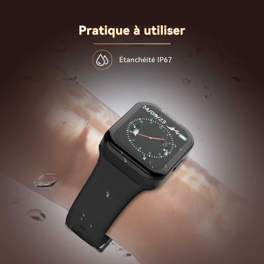 Retekess Système d'Appel de Restaurant TD113 Récepteur de Montre étanche IP67 avec Bouton d'Appel T117