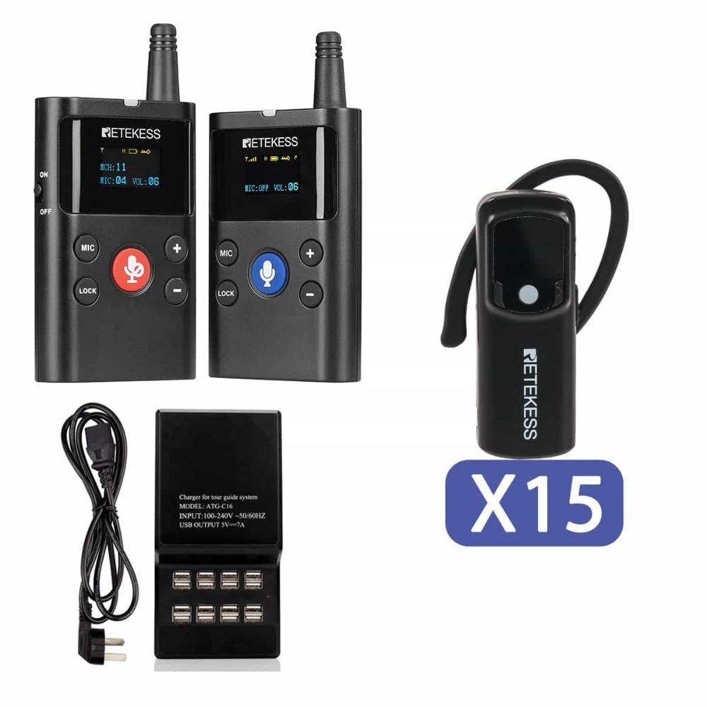 Retekess TT126 TT126E Système de Navigation Full-duplex, Adapté au Tourisme, aux Écoles et aux Usines