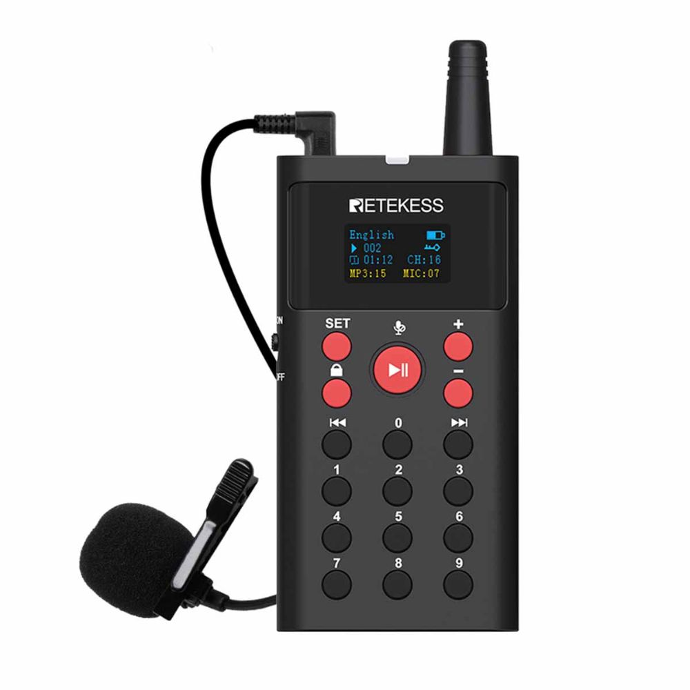 Retekess <span class="search-result-highlight">TT127</span> Système Audio Guide Émetteur avec Microphone à Revers