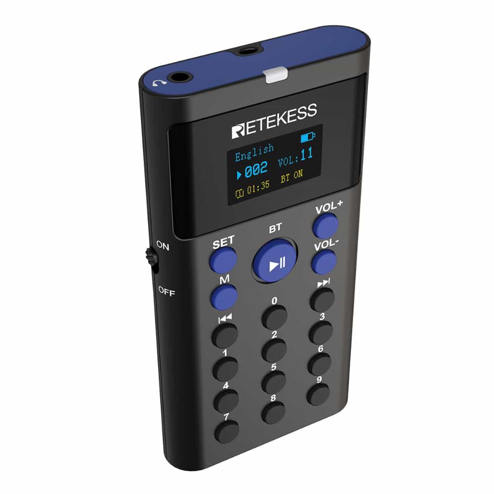 Retekess TT128 Système de Guide Audio en Libre-service，Avec Bluetooth, Adapté aux Attractions, Musées, Usines et Zoos