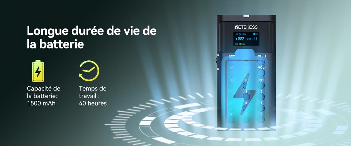 la batterie retekess tt128 est durable