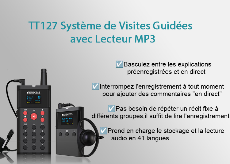 TT127 Système de Visites Guidées avec Lecteur MP3