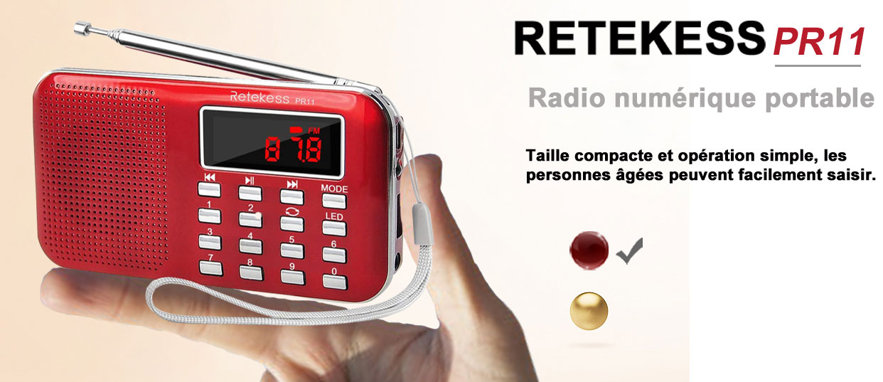 La radio FM AM la plus raffinée et la plus pratique pour l'intérieur et l'extérieur