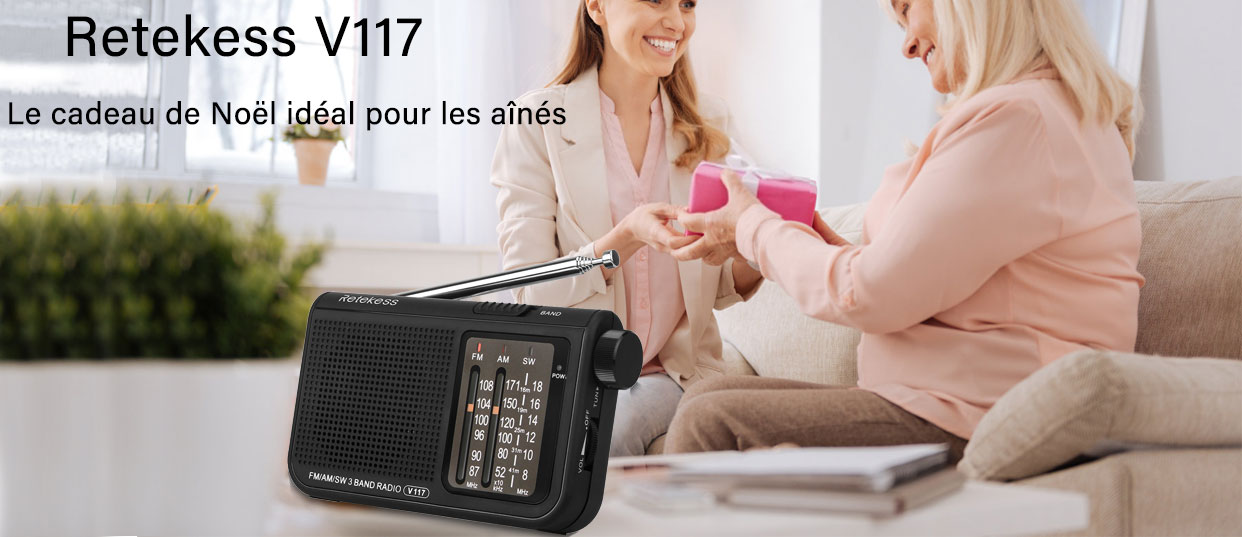 Retekess V117 Radio portable - les cadeaux de Noël parfaits pour les aînés