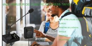 Haut-parleur de fenêtre Retekess TW106, système d'interphone de comptoir doloremque