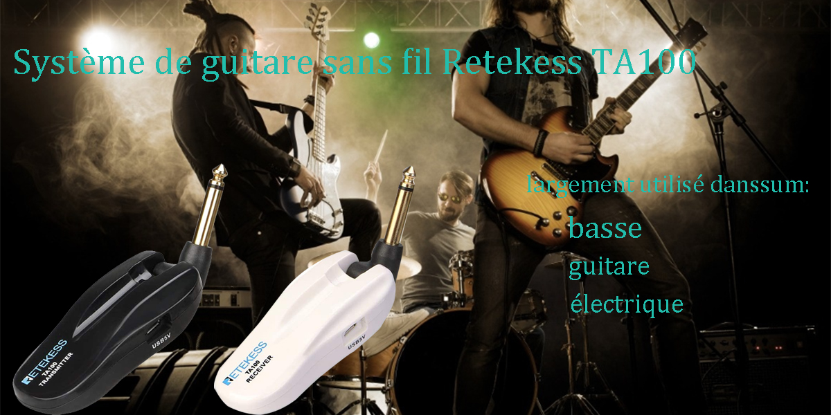 Système de guitare sans fil Retekess TA100 5,8 GHz