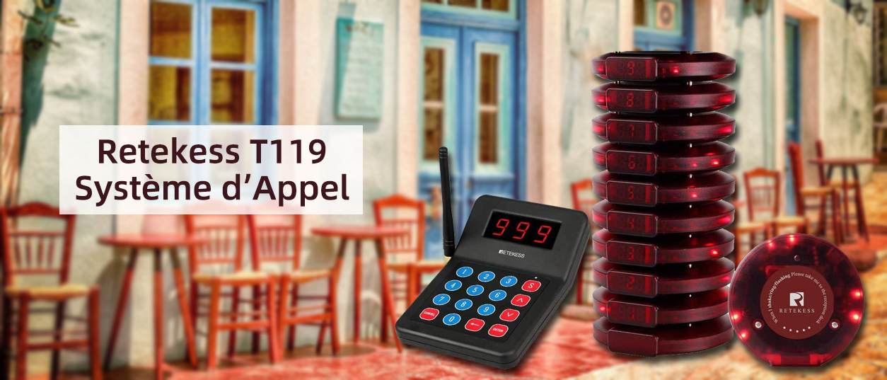 Retekess T119 Bipeur Restaurant Système d’Appel offre une bonne solution pour Restaurant Bar Hôpital