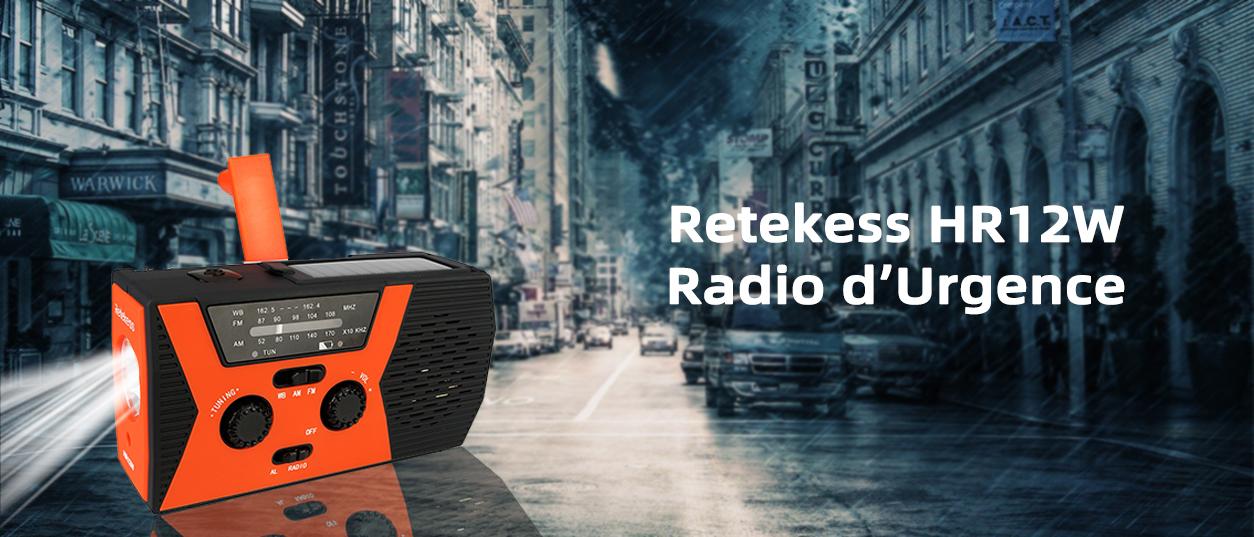 Retekess HR12W Radio d’Urgence Portable AM FM