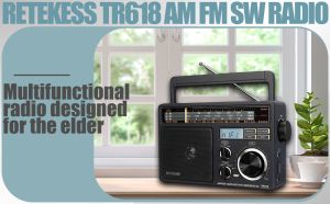 Retekess TR618 Radio portable FM AM SW Radio pour personnes âgées doloremque