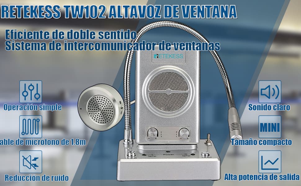 Retekess TW102 Sistema de Intercomunicación Ventana