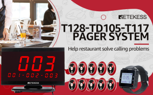 Retekess T128-T117 Bipeur Restaurant, Système d'Appel de Serveur avec Trois Modes de Rappel doloremque