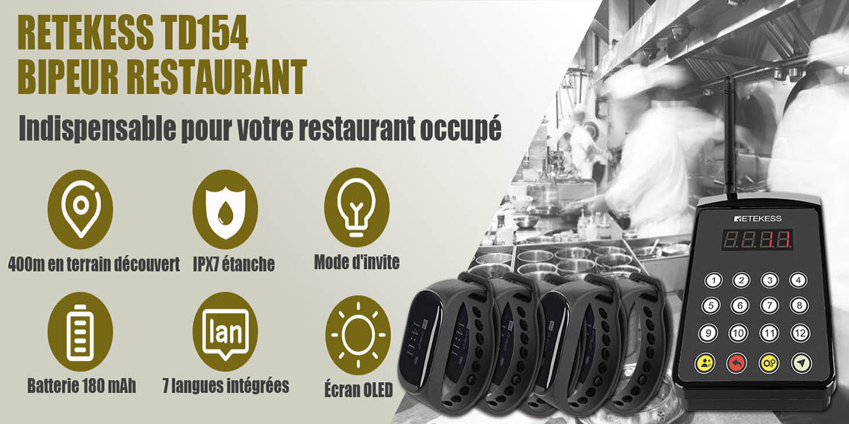 Le système de radiomessagerie du chef au serveur améliore la communication entre les employés d'un restaurant