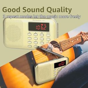 Retekess PR11 Poste Radio Portable, Radio FM AM Piles et Secteur, MP3, Enceinte, Support TF Card/USB, Torch, Convient pour la Survive doloremque