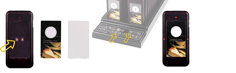 Retekess T115 Pager Bipeur Récepteur pour T115 Système d'Appel sans Fil (5  Pagers) - utile pour restaurant